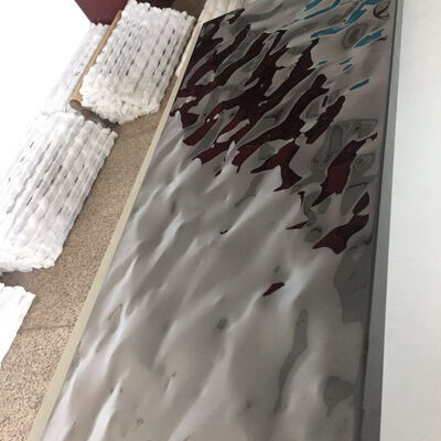 304 Grade Water Ripple Pattern Stainless Steel Sheet with 0.3 - 3.0mm Thickness for Decorative Applications