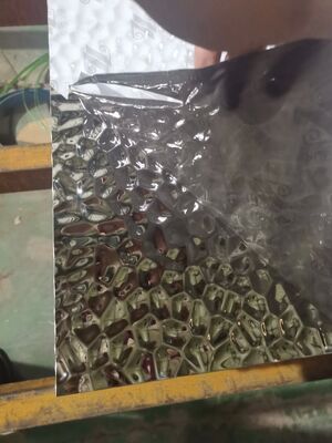 304 Stainless Steel Water Ripple Style Decorative Wall Panel with Polished Surface Press Stamping Plate