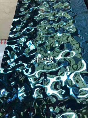 201 304 Grade Stainless Steel Press Plate with Water Ripple Pattern and Polished Surface for Decorative Applications