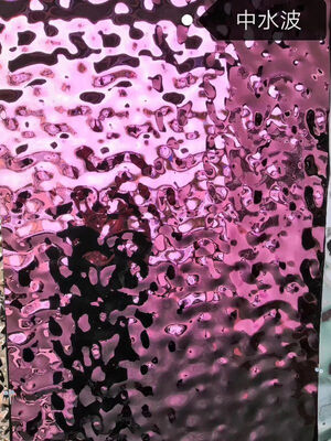 201 304 Grade Stainless Steel Press Plate with Water Ripple Pattern and Polished Surface for Decorative Applications