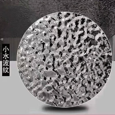 304 Grade Stainless Steel Water Wave Sheet with 0.3 - 3.0mm Thickness and Polished Surface