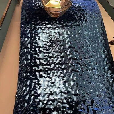 Grade 304 Stainless Steel Sheet with Water Ripple Finish and 0.3mm - 1.5mm Thickness for Decorative Applications