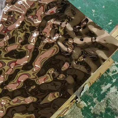 304 Grade Water Ripple Design Embossed Stainless Steel Sheet 0.3 - 3.0mm Thickness for Decorative Applications
