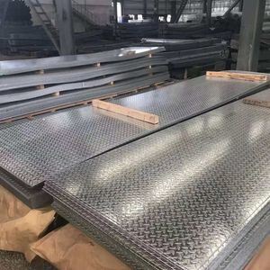 3mm Thick 2400*1200mm Q235B A36 Mild Steel Galvanized Chequered Plate Checkered Plate for Structural Applications