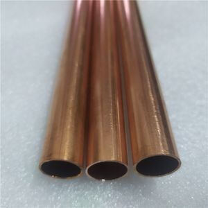 Straight ASTM C10100 C10200 Non-alloy Copper Tube and Pipe with 0.3 - 50mm Thickness