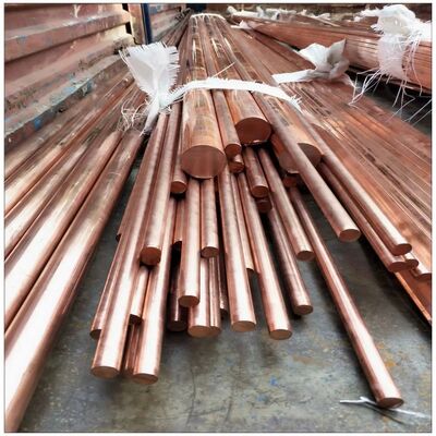 C11000 Copper Bar and Rod ASTM Standard Round Copper with Diameter 4 - 200mm Custom Cutting Any Length