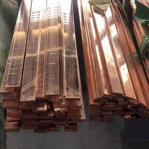 Pure Copper Flat Bar C11000 / T2 Copper Flat Plate in 6m Length for Electronic Area