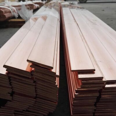 Pure Copper Flat Bar C11000 / T2 Copper Flat Plate in 6m Length for Electronic Area