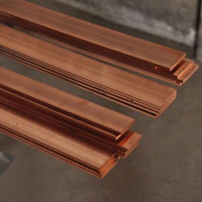 Pure Copper Flat Bar C11000 / T2 Copper Flat Plate in 6m Length for Electronic Area