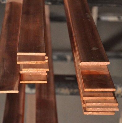 Red Copper Flat Bar Grade C11000 ASTM Standard 6m Length Flat Plate