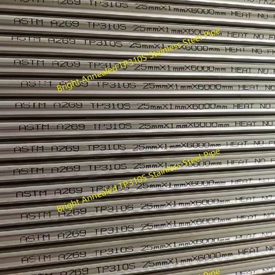 Bright Annealed TP310S Stainless Steel Seamless Pipe ±0.05mm Diameter Tolerance