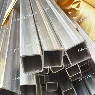 304 316L Stainless Steel Square Pipe 10x10 to 200x200mm 6m Length