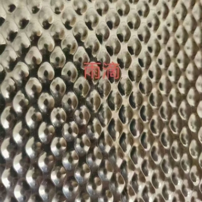 Water Drops / Rain Drops Pattern Stainless Steel Embossed Sheet Plate Thickness 0.6 - 2.0mm Anti-Slip Sheets