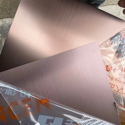 Gold Mirror Stainless Steel Sheet SUS304 SS Sheet Thickness 0.4 - 1.5mm for Decoration Materials