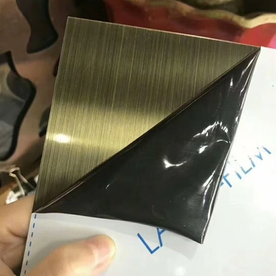 SUS304 Stainless Steel Sheet Titanium Color Sheet 4ft*8ft With Laser Film Cover