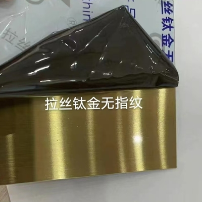 Gold Mirror and Gold Hairline Stainless Steel Sheet SUS304 With Anti-Finger Print