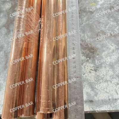Pure Copper Round Bar Cu-ETP 99.95% Pure Copper Rod Hot Rolled Diameter 10 - 300mm In Custom Length