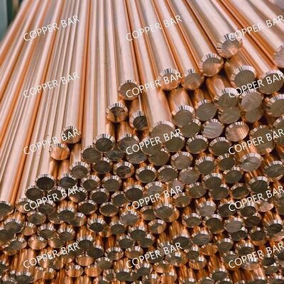 Premium C11000 Copper Round Bar ASTM B187 Standard, Solid Copper Alloy 110 Rod, Stock Ready