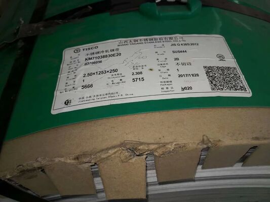 Cold Rolled Corrosion Resistant AISI 444 Stainless Steel Sheet for Water Tank Applications