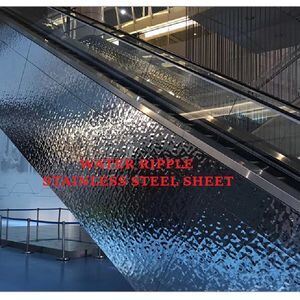 Water Ripple Pattern Mirror Polished Stainless Steel Sheet 0.3 - 3.0mm Thickness for Decorative Applications