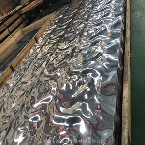 AISI 304 Grade 0.3 - 3.0mm Thickness Polished Surface Stainless Steel Water Ripple Sheet for Decorative Applications