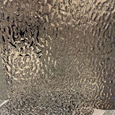 304 Grade Stainless Steel Water Ripple Sheet with 0.3 - 3.0mm Thickness and Polished Surface for Decorative Applications