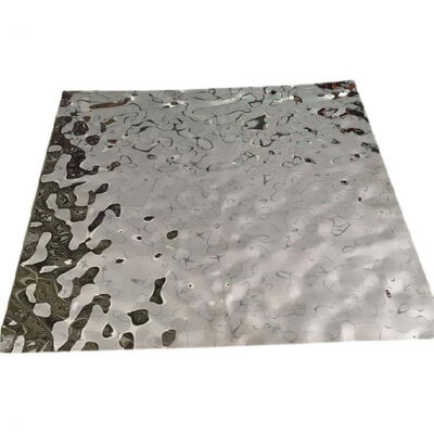 304 Grade Water Ripple Pattern Stainless Steel Sheet with 0.3 - 3.0mm Thickness for Decorative Applications