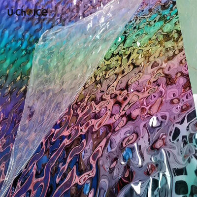 304 Grade Stainless Steel Water Wave Sheet with 0.3 - 3.0mm Thickness and Polished Surface