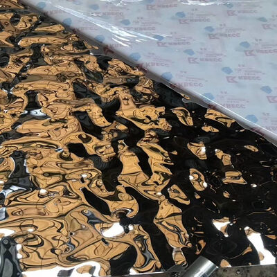 Grade 304 Stainless Steel Sheet with Water Ripple Finish and 0.3mm - 1.5mm Thickness for Decorative Applications