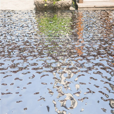Water Ripple Pattern Stainless Steel Sheet with 0.3 - 3.0mm Thickness and Polished Surface for Decorative Applications