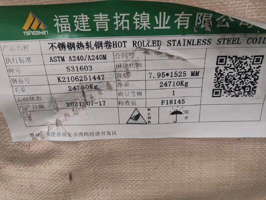ASTM A240 Hot Rolled Polished Surface 316L Stainless Steel Plate SS Plate