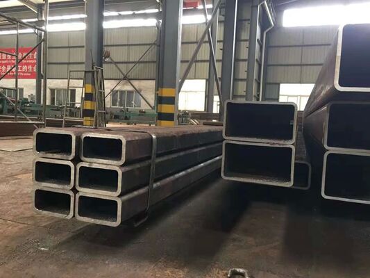 ASTM A-500 Steel Square Tube 100 X 50 X T3.0mm with Black Surface Treatment for Construction and Machinery