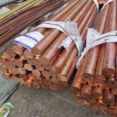 C11000 Copper Bar and Rod ASTM Standard Round Copper with Diameter 4 - 200mm Custom Cutting Any Length