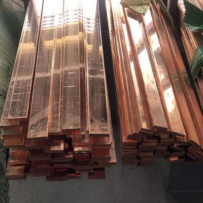 Pure Copper Flat Bar C11000 / T2 Copper Flat Plate in 6m Length for Electronic Area
