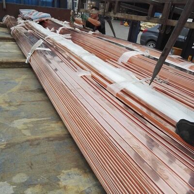 Pure Copper Flat Bar C11000 / T2 Copper Flat Plate in 6m Length for Electronic Area