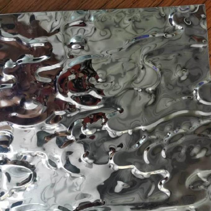 Water Wall Using Rippled Metal Water Ripple Stainless Steel Sheet For Dining Room Walls Ceiling Panels